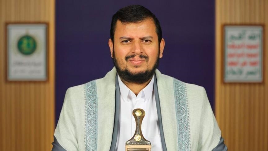 Abdul-Malik al-Houthi, leader of the Houthi group in Yemen, during a public appearance.