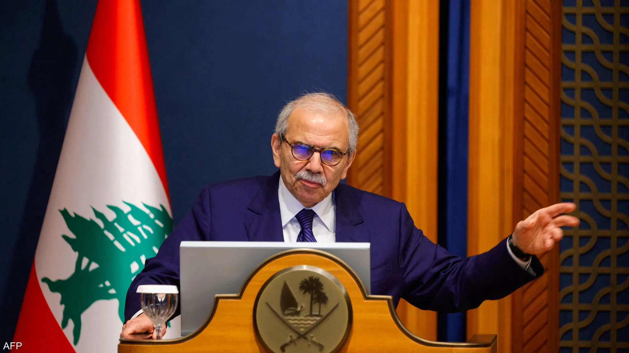 Lebanon's Prime Minister Nawaf Salam