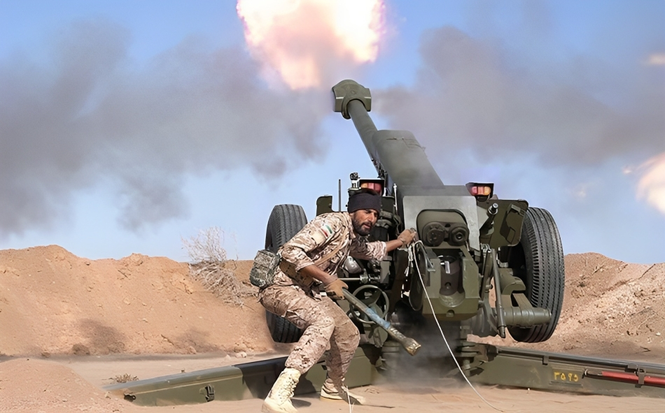 Iranian soldier managing missile launch toward Israel in response to US&ndash;Israeli strikes.