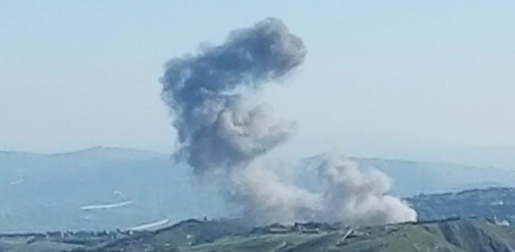 Smoke rises over southern Lebanon following Israeli airstrikes targeting multiple towns near the border, as tensions continue despite an extended ceasefire agreement.