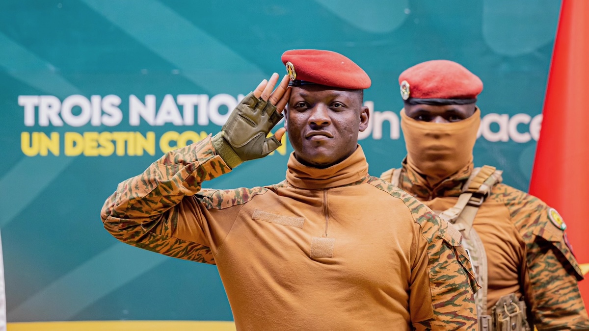 Burkina Faso's military leader Ibrahim Traor&eacute;.