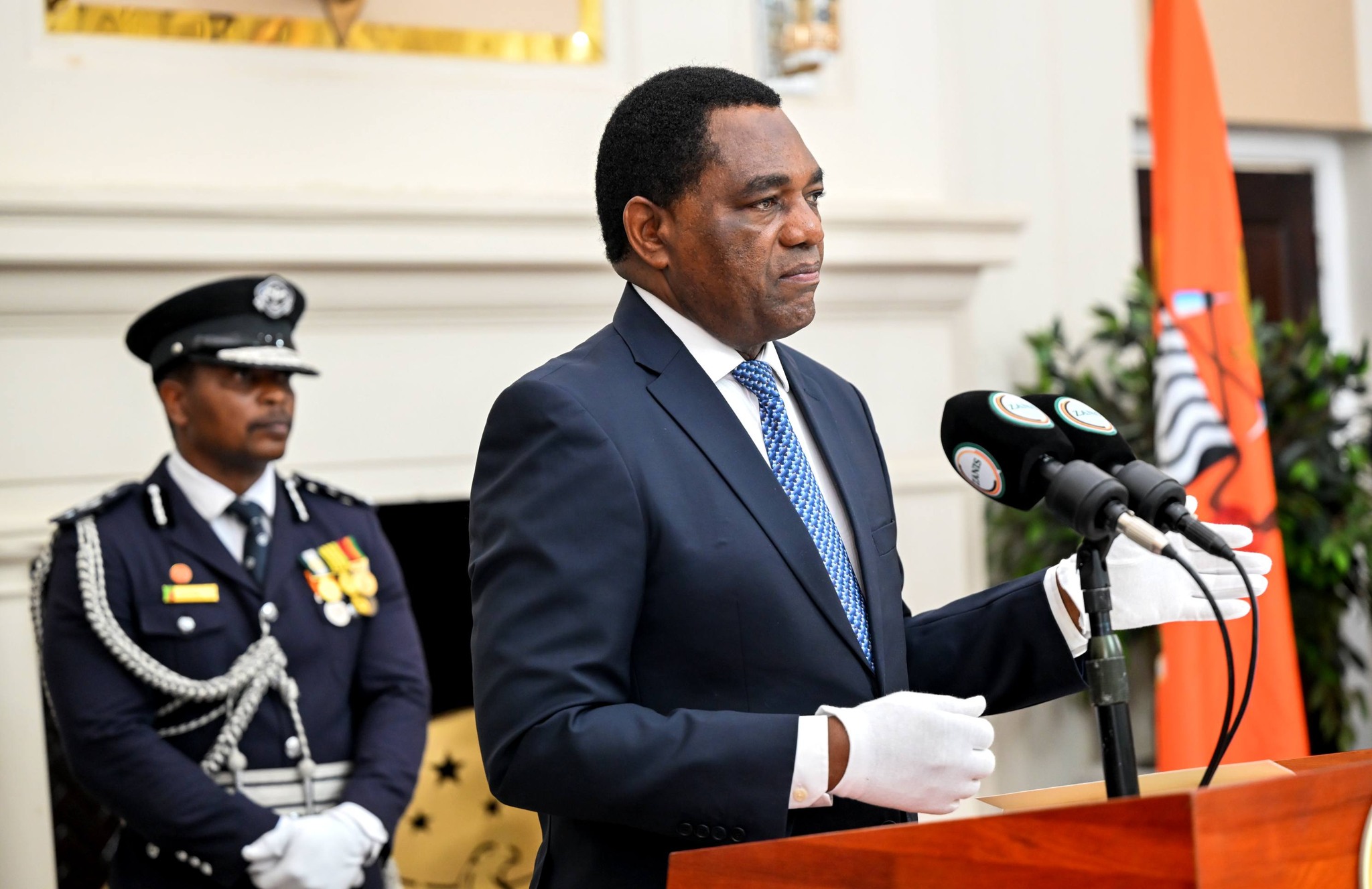 Hakainde Hichilema, President of Zambia.