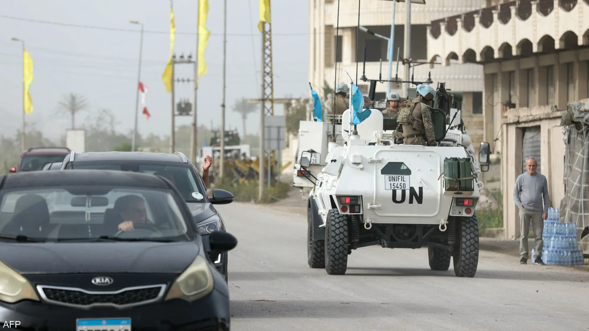 UNIFIL peacekeepers patrol southern Lebanon amid tensions involving Hezbollah and Israel, conducting routine monitoring and stabilization duties.