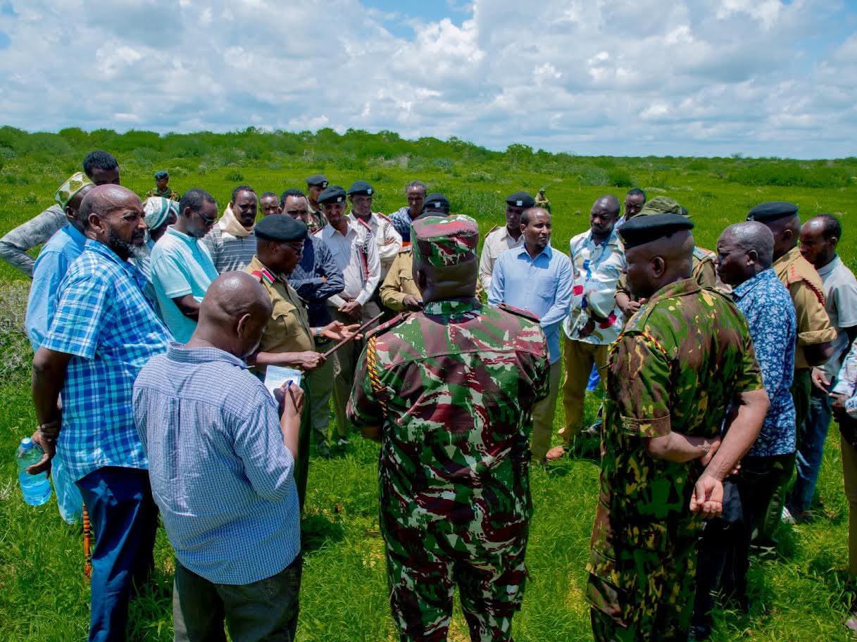 Construction has begun on a multi-agency security camp near the Marsabit&ndash;Wajir border amid rising tensions over the disputed area.