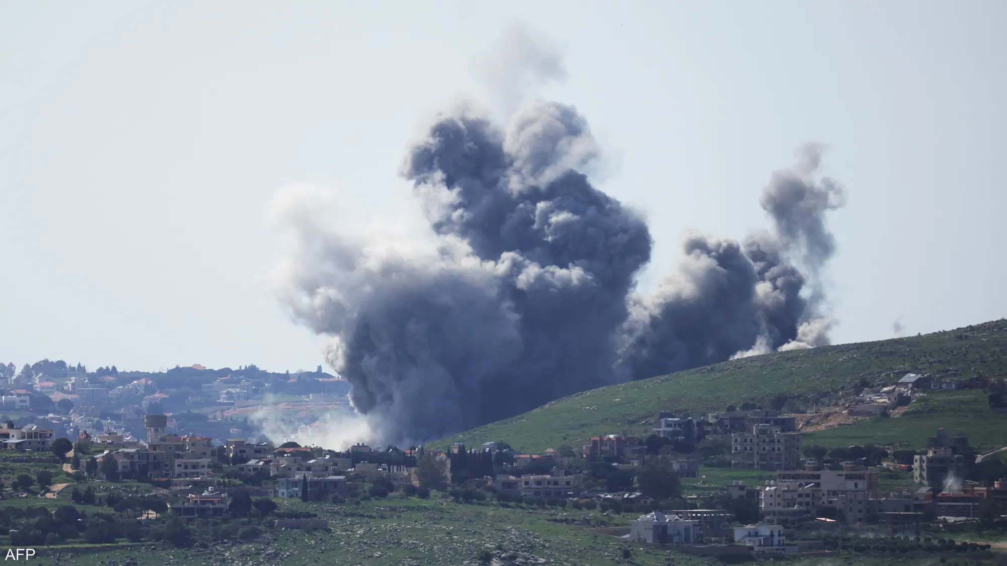 Widespread destruction in southern Lebanon following Israeli airstrikes.