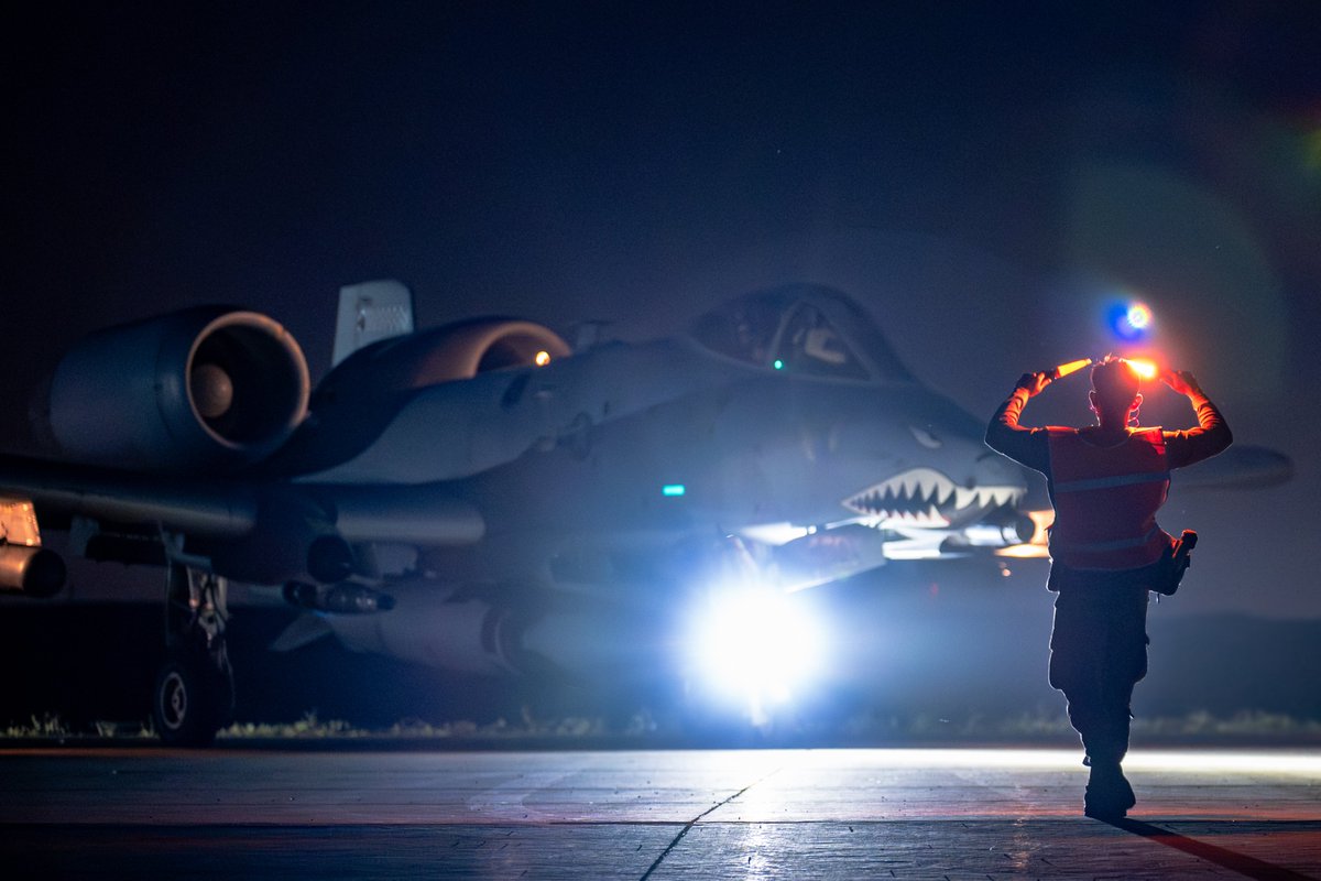 U.S. Air Force A-10 Thunderbolt II taxis at a U.S. Central Command base, showcasing its close air support capability when and where it is needed most.