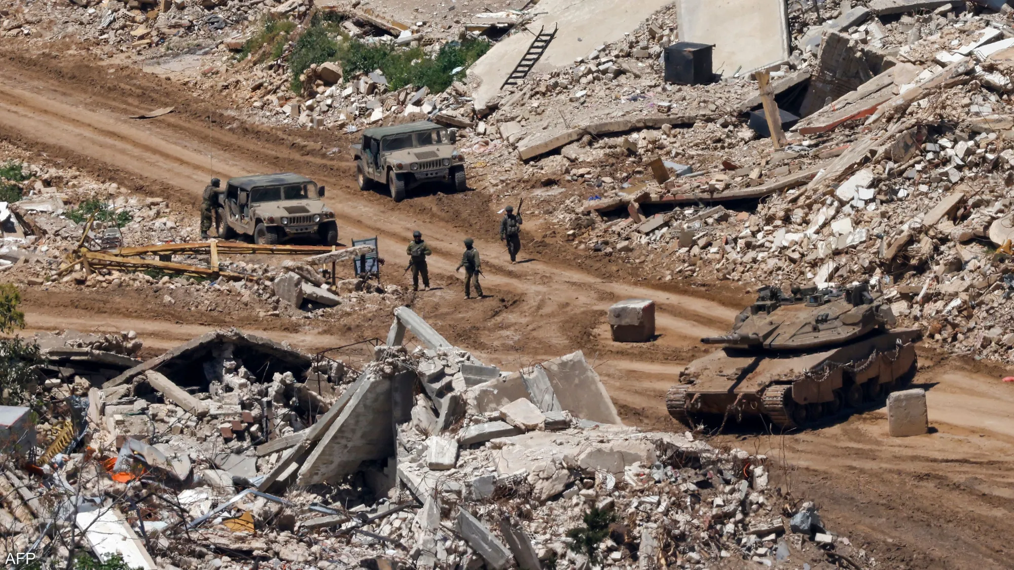 Israeli forces are seen operating in southern Lebanon amid ongoing cross-border tensions and heightened military activity along the border area.