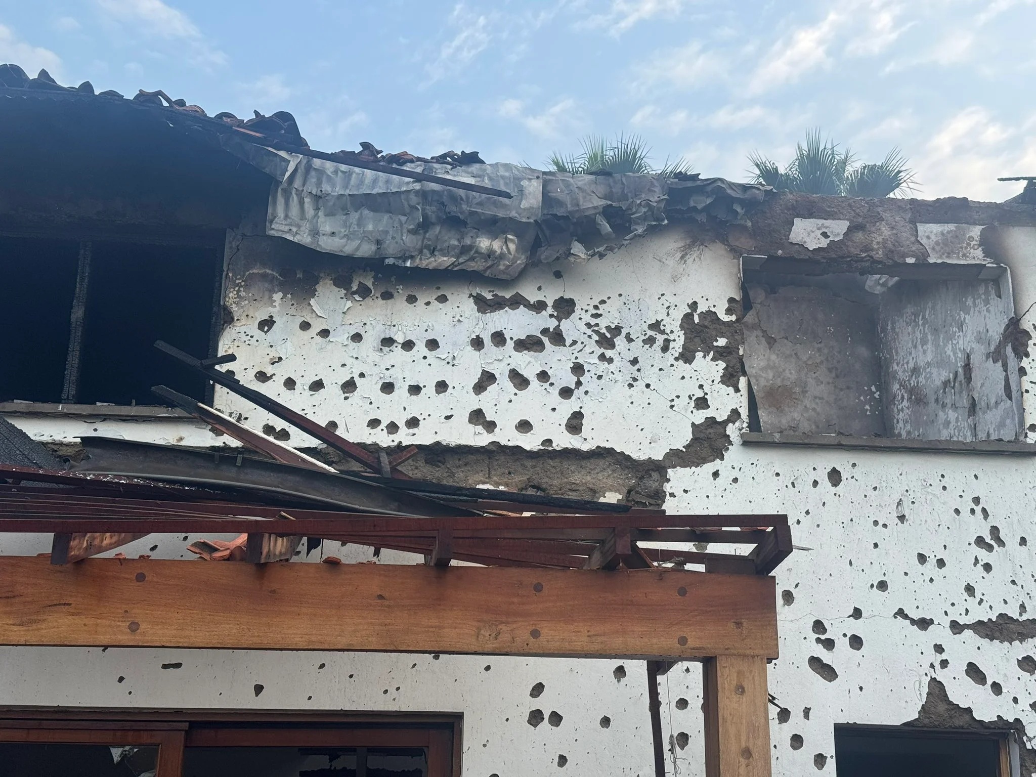 A drone strike hit a house in Goma, DRC, on March 11, 2026 [Handout/M23 spokesperson]