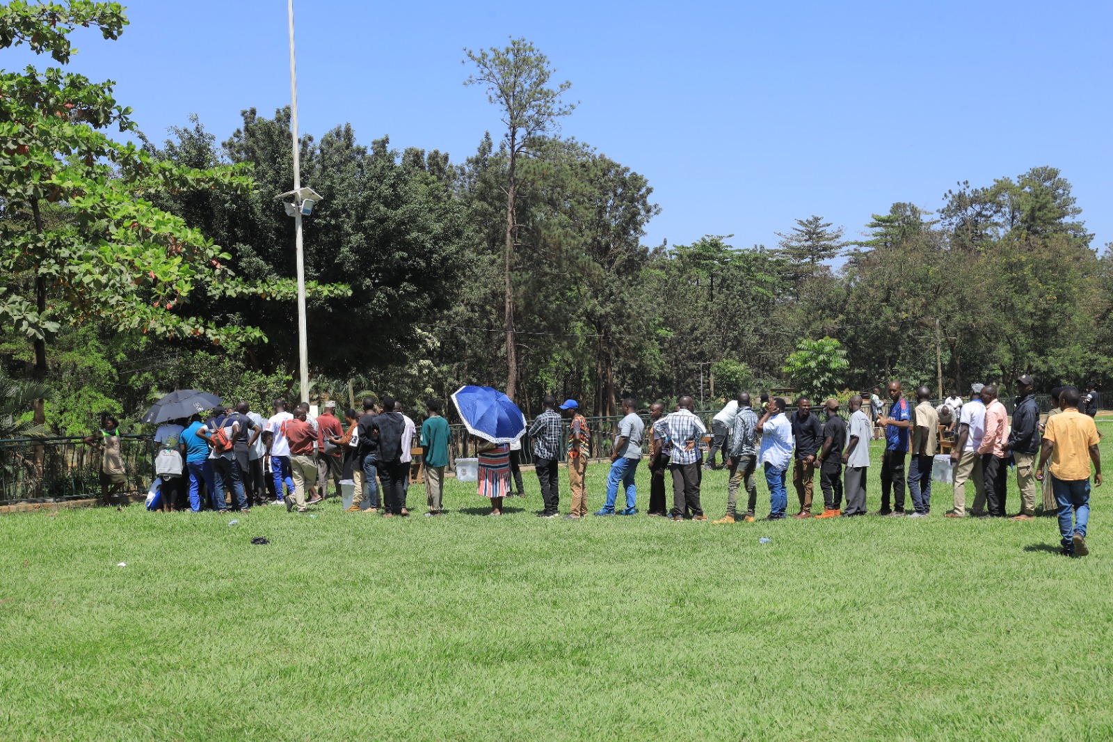 Elections going on peacefully in Uganda.