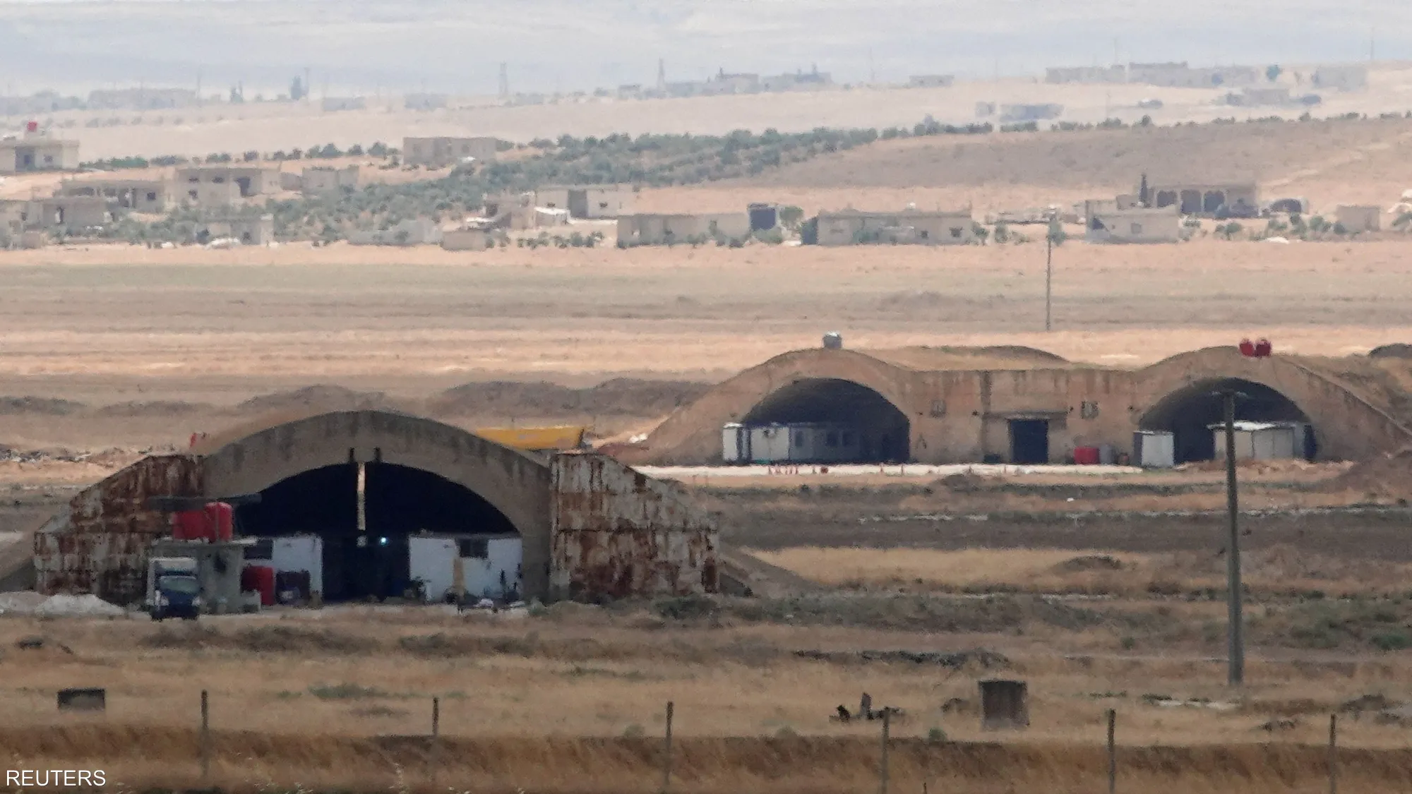 The Abu al-Duhur military airbase in northwestern Syria, recently targeted by an Israeli strike amid heightened regional tensions over military activity at the strategic facility.