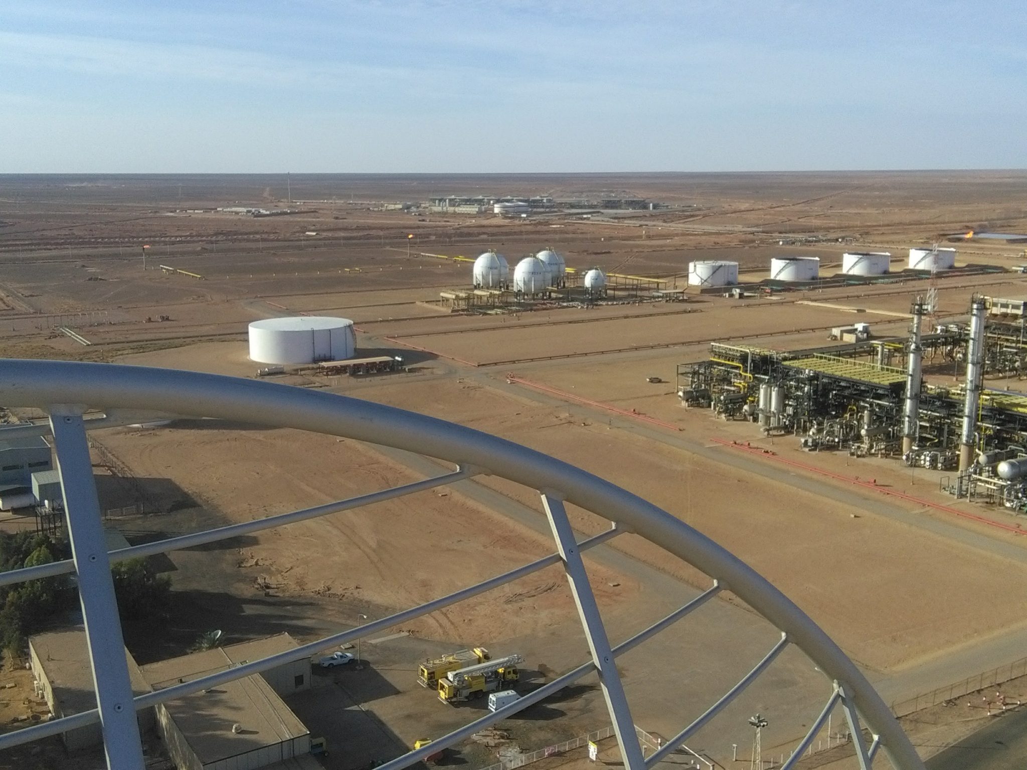 Oil facilities in Algeria operate steadily as the country's crude production rises toward the one million barrels per day milestone under OPEC+ output adjustments.