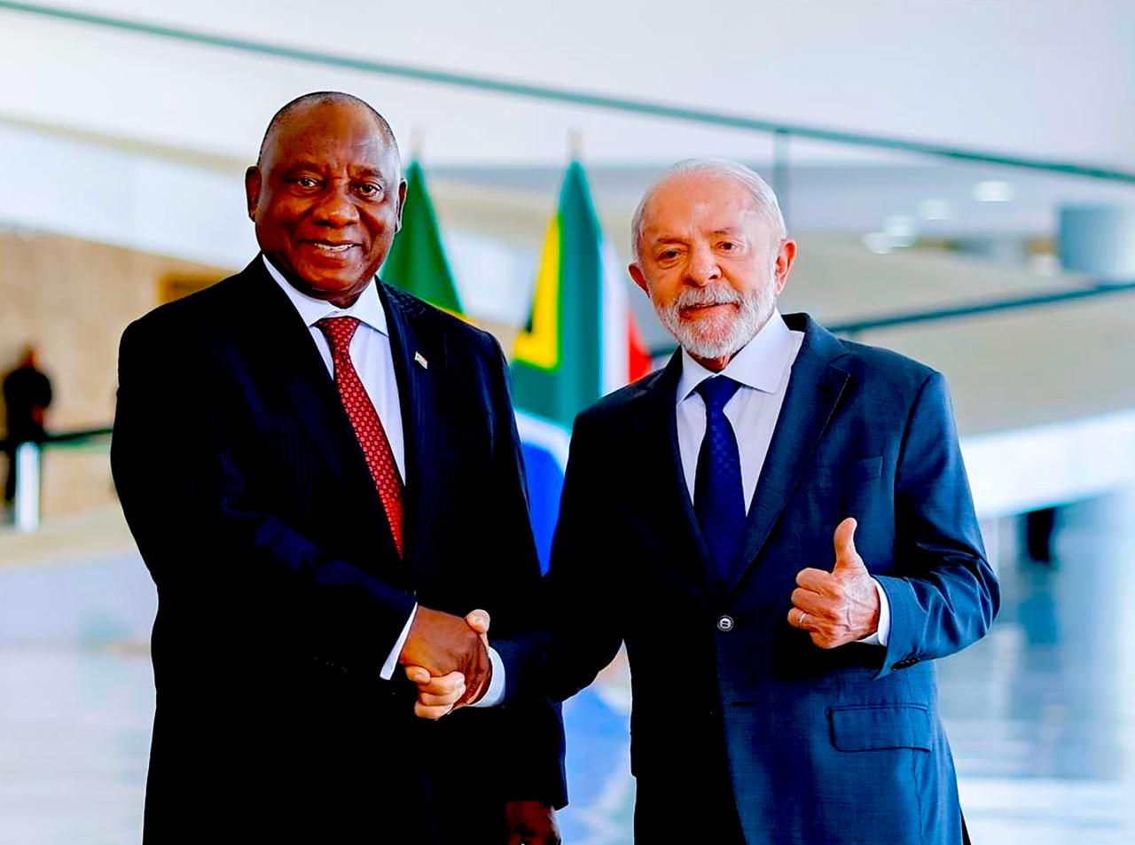 Brazil's President Lula da Silva & South Africa's President Cyril Ramaphosa called for peace during talks in Bras&iacute;lia as the U.S.-Israel war with Iran continues, violence spreading across parts of the Middle East.