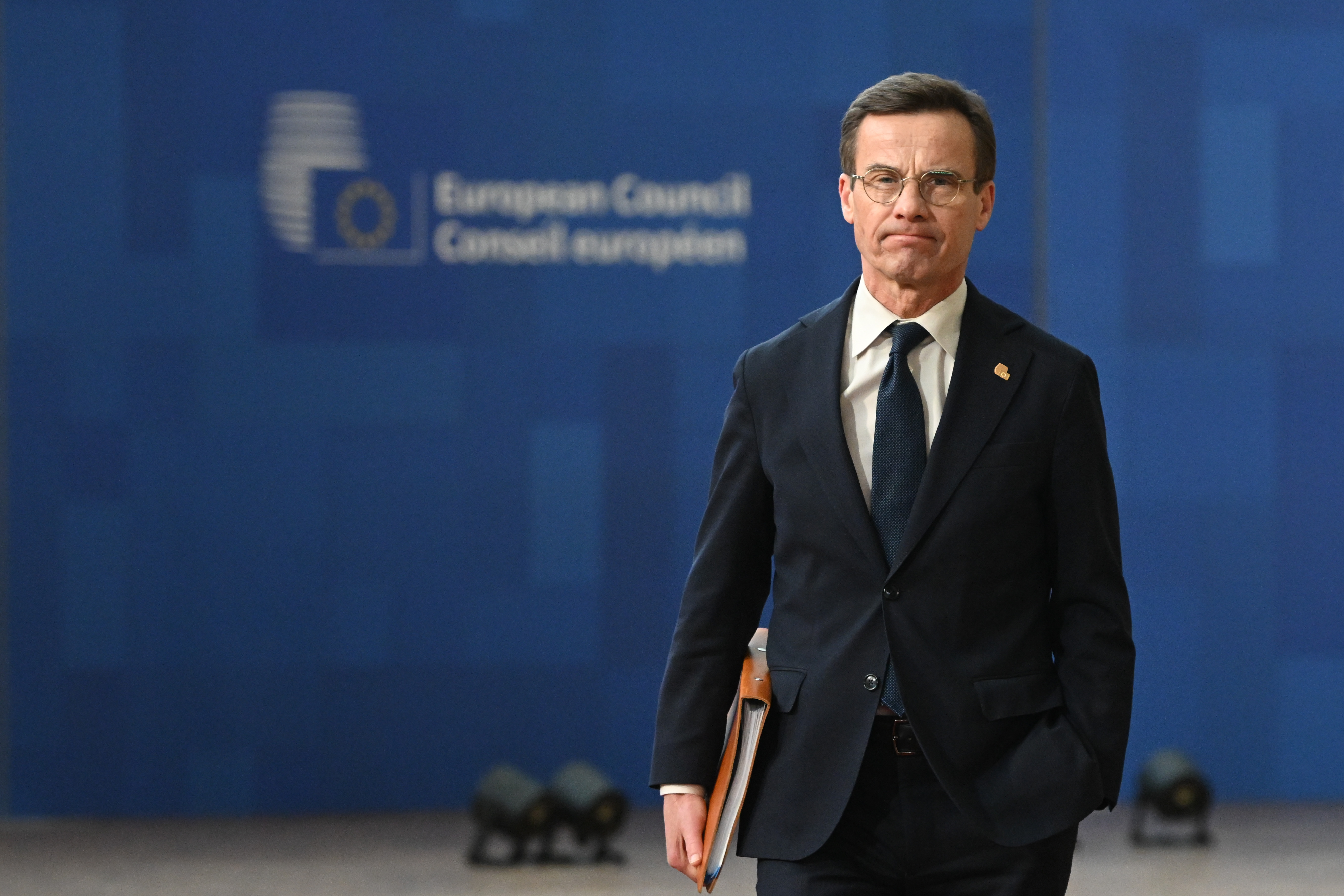 Swedish prime minister Ulf Kristersson in Brussels on Thursday (Photo: consilium.europa.eu)