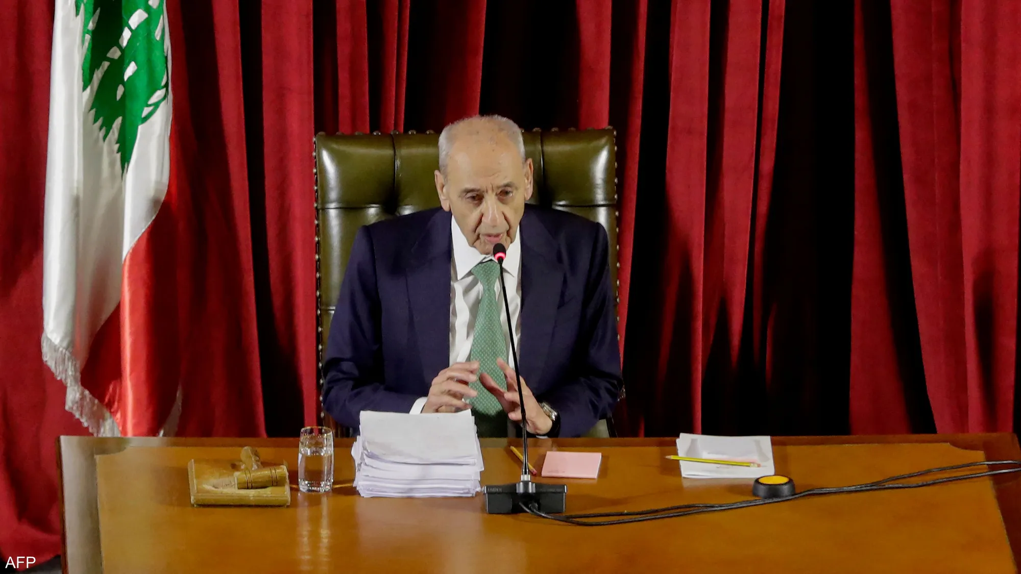 Speaker of the Lebanese Parliament Nabih Berri.