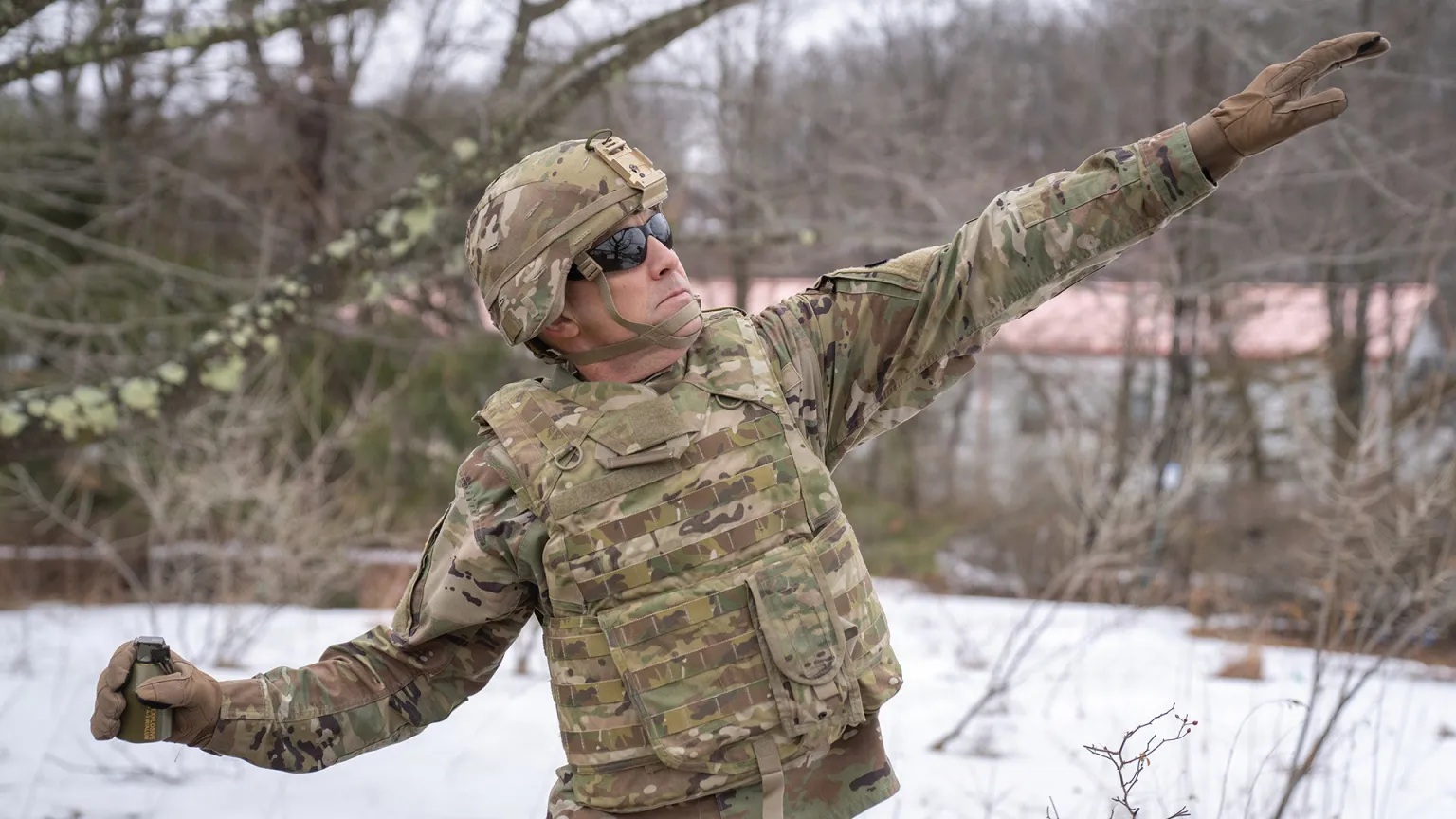 U.S. Army personnel demonstrate the M111 blast overpressure grenade at Fort Bragg, North Carolina, April 4, 2026, designed for urban close-quarters operations.
