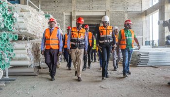 President William Ruto inspects the ongoing construction of the Bomas International Conference Centre in Nairobi, as Kenya advances plans to expand its global conferencing and tourism capacity.