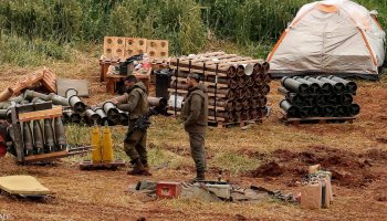 Israeli troops stationed at the Lebanon border amid rising tensions.