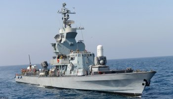 Israeli Navy ships conduct patrols in the Red Sea, maintaining high alert levels in response to Houthi missile and drone threats.