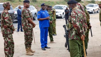 Inspector General of the Kenya Police Service of Kenya, Douglas Kanja, conducts a security assessment in Nairobi and Kitengela as part of ongoing operational oversight and coordination of policing activities.