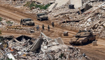 Israeli forces are seen operating in southern Lebanon amid ongoing cross-border tensions and heightened military activity along the border area.