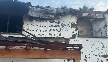 A drone strike hit a house in Goma, DRC, on March 11, 2026 [Handout/M23 spokesperson]