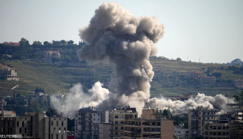 Flames and smoke rise following reported Israeli airstrikes in southern Lebanon amid escalating cross-border tensions.