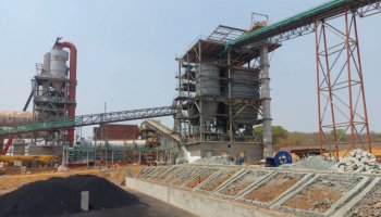 Lithium processing facilities at Zimbabwe's Arcadia mine as the country exports its first lithium sulphate cargo, advancing local mineral beneficiation and battery materials production.