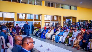 Nigerian President meets with families affected by the Palm Sunday attack in Jos, Plateau State, on April 2, 2026, as authorities plan enhanced security measures including AI surveillance cameras.