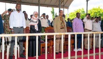 Kenya county leaders during a joint Garissa–Kitui peace meeting in Nguni, where they agreed on measures to curb cross-border violence and restore stability.