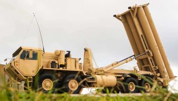 A Terminal High Altitude Area Defense, or (THAAD) weapon system assigned to Task Force Talon, 94th Army Air and Missile Defense Command on Andersen Air Force Base, Guam, Oct. 26, 2017. (Photo by Capt. Adan Cazarez/IU.S. Army)