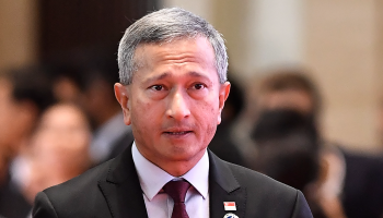 Singapore's Foreign Minister Vivian Balakrishnan arrives to attend the 57th Association of Southeast Asian Nations (ASEAN) Foreign Ministers' Meeting in Vientiane, Laos on July 27, 2024. (PHOTO / AFP)