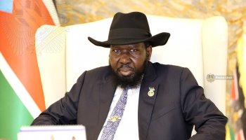 President Salva Kiir Mayardit during a briefing in Juba on Abyei security.