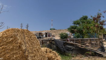 Khan al-Ahmar, an unrecognized Bedouin village east of Jerusalem in the occupied West Bank's E1 corridor, where residents face ongoing legal and political uncertainty amid proposed demolition and displacement plans.