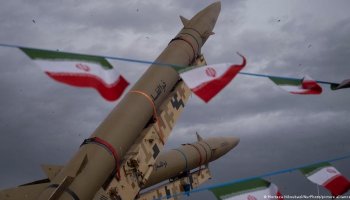 Iran launches a barrage of missiles and explosive-laden drones toward Israel.