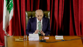 Speaker of the Lebanese Parliament Nabih Berri.