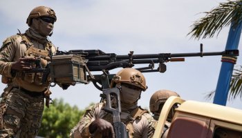 Malian Armed Forces soldiers on patrol amid rising tensions.