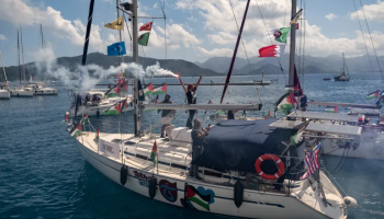 Global Freedom Flotilla vessels en route to Gaza were intercepted by Israeli forces at sea amid heightened regional tensions and international attention.