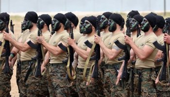 Hezbollah members undergo training exercises in a controlled environment, practicing coordination, drills, and tactical movement under structured supervision.